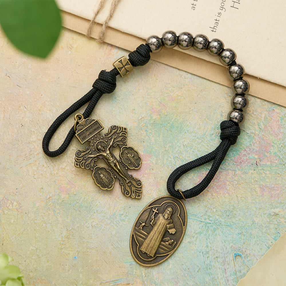 Christianartworkshop Paracord St.Benedict Pocket Rosary: Emblem of Unbreakable Faith & Protection - image 6