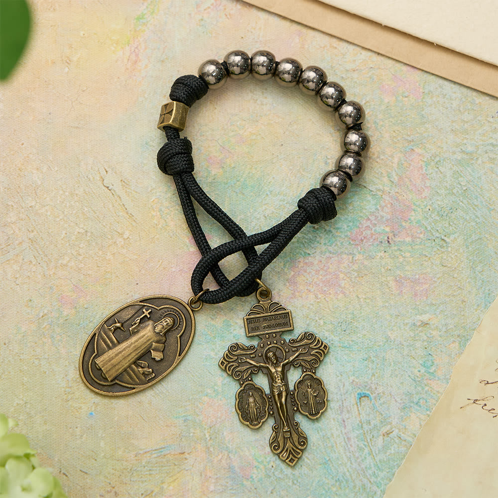 Christianartworkshop Paracord St.Benedict Pocket Rosary: Emblem of Unbreakable Faith & Protection - image 5