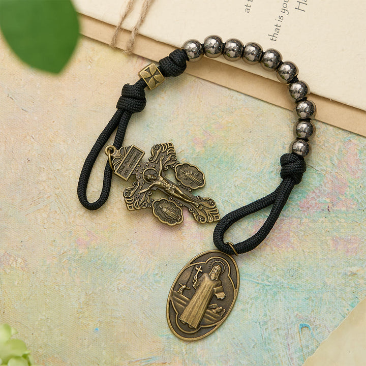Christianartworkshop Paracord St.Benedict Pocket Rosary: Emblem of Unbreakable Faith & Protection - image 4