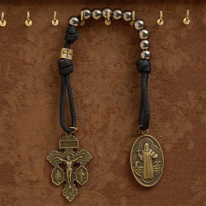 Christianartworkshop Paracord St.Benedict Pocket Rosary: Emblem of Unbreakable Faith & Protection - image 3