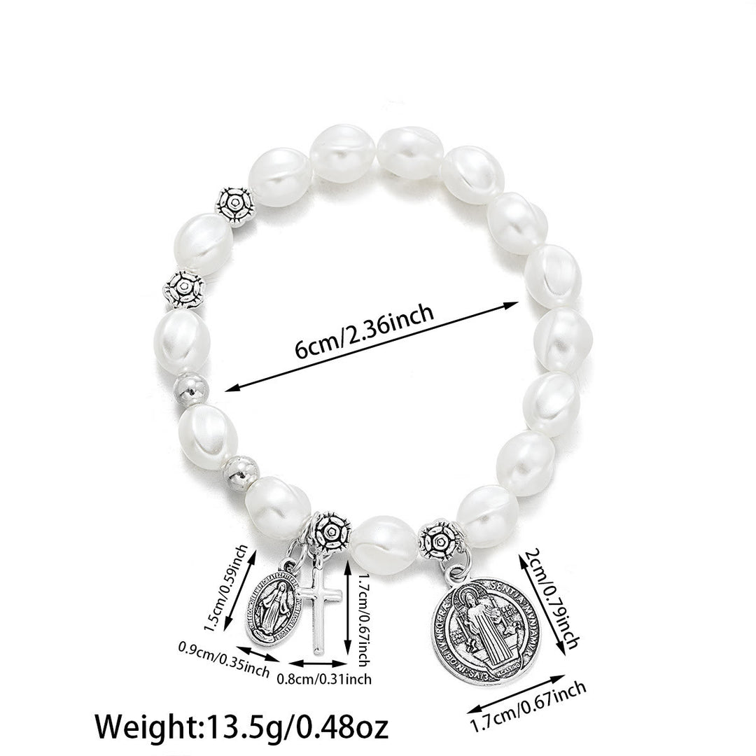 Christianartworkshop Our Lady Miraculous Medal St. Benedict Bracelet - image 4
