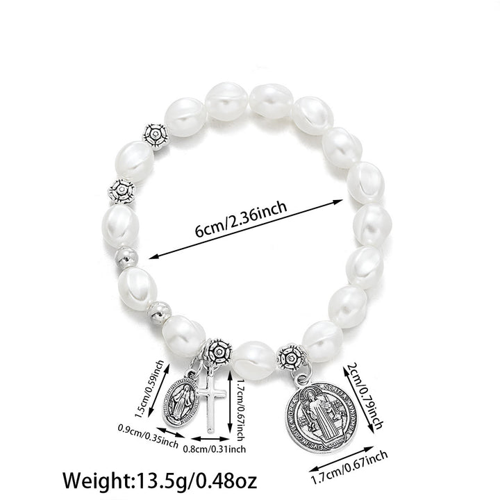 Christianartworkshop Our Lady Miraculous Medal St. Benedict Bracelet - image 4