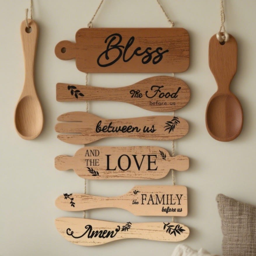Christianartworkshop Four-Style Rustic Wooden Blessing Wall Art: A Symbol of Familial Faith & Fellowship - D - image 9