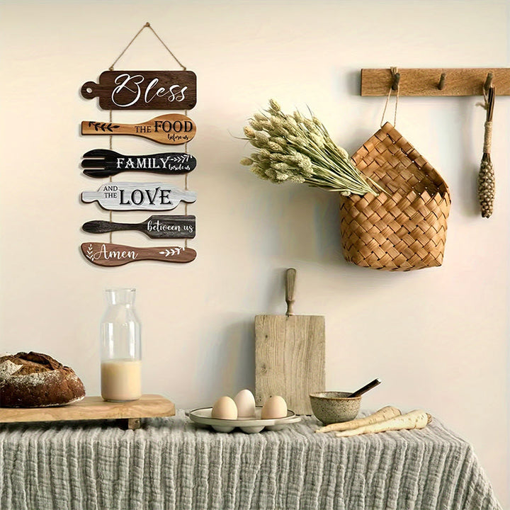 Christianartworkshop Four-Style Rustic Wooden Blessing Wall Art: A Symbol of Familial Faith & Fellowship - image 1