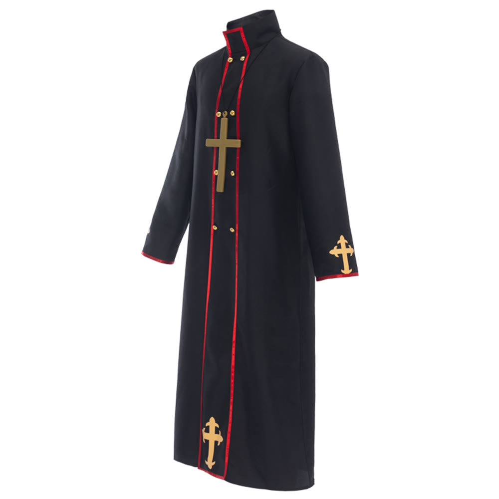 Cross Pic Robe Christianartworkshop Double-Breasted Clergy Robe with Golden Cross and ...