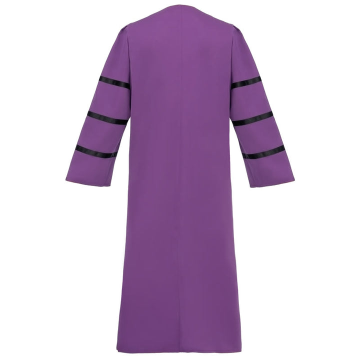 Christianartworkshop Ornate Purple Clergy Robe with Golden Cross & Striped Style - image 3
