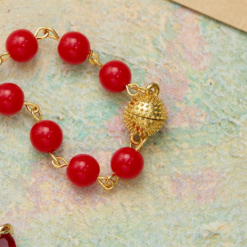 Christianartworkshop St.Benedict Sacred Heart Pocket Rosary: Emblem of Divine Fervor & Protection - image 6