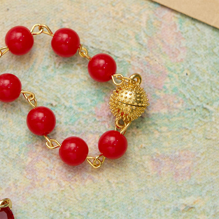 Christianartworkshop St.Benedict Sacred Heart Pocket Rosary: Emblem of Divine Fervor & Protection - image 6