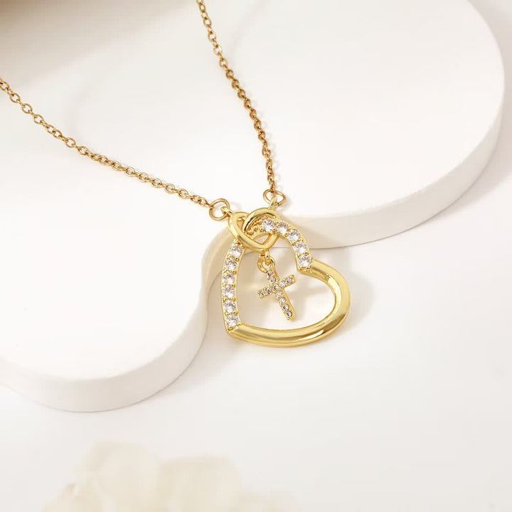 FREE Today: Intertwined Heart Cross Necklace with Card: Embody His Easter Joy & Grace - image 9