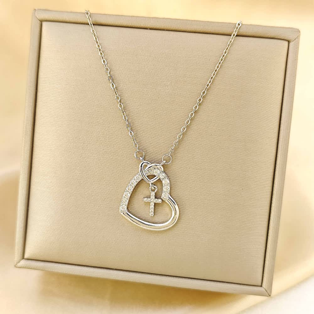 FREE Today: Intertwined Heart Cross Necklace with Card: Embody His Easter Joy & Grace - image 13