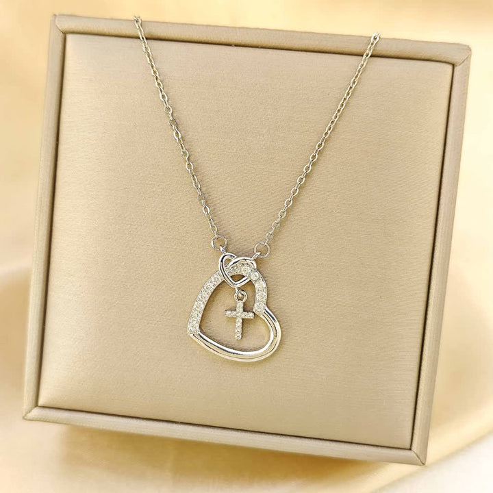 FREE Today: Intertwined Heart Cross Necklace with Card: Embody His Easter Joy & Grace - image 13