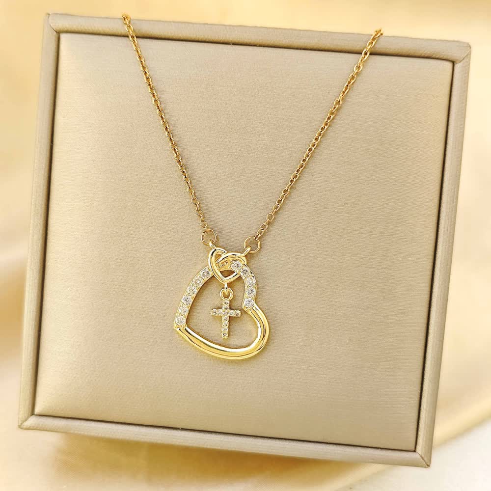 FREE Today: Intertwined Heart Cross Necklace with Card: Embody His Easter Joy & Grace - image 12