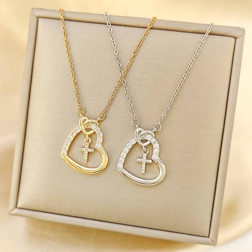 FREE Today: Intertwined Heart Cross Necklace with Card: Embody His Easter Joy & Grace - image 11