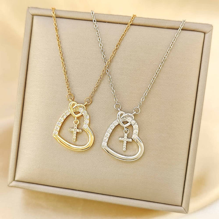 FREE Today: Intertwined Heart Cross Necklace with Card: Embody His Easter Joy & Grace - image 11