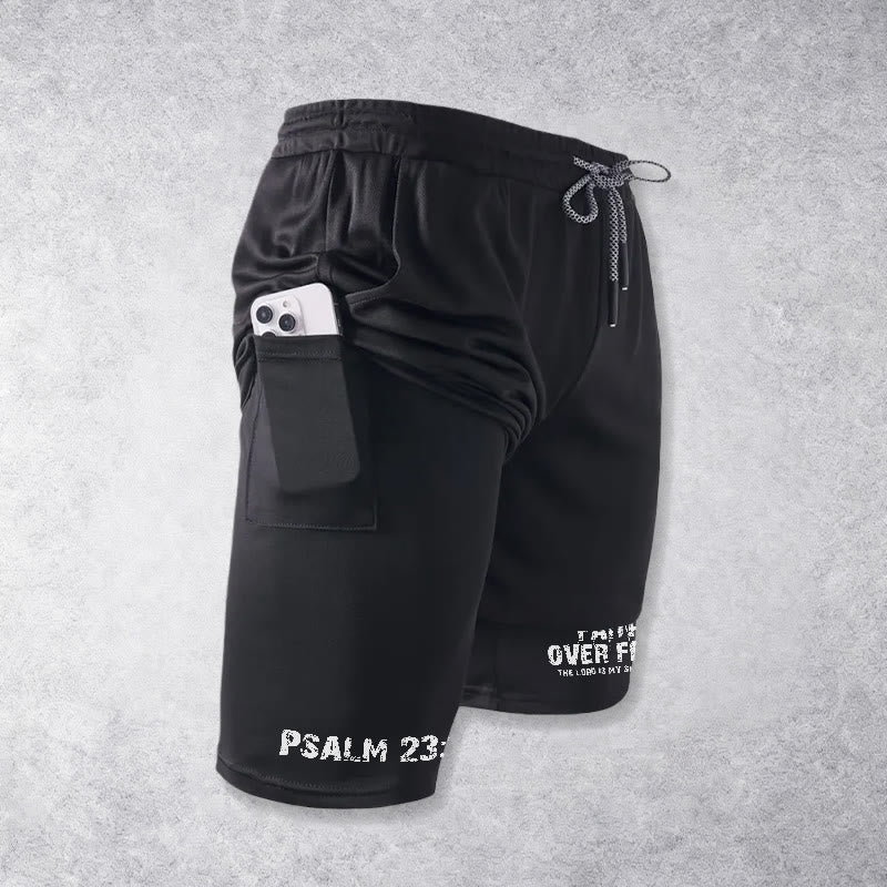 Christianartworkshop Psalms 23:1 Faith Over Fear Eagle Performance Shorts - image 17