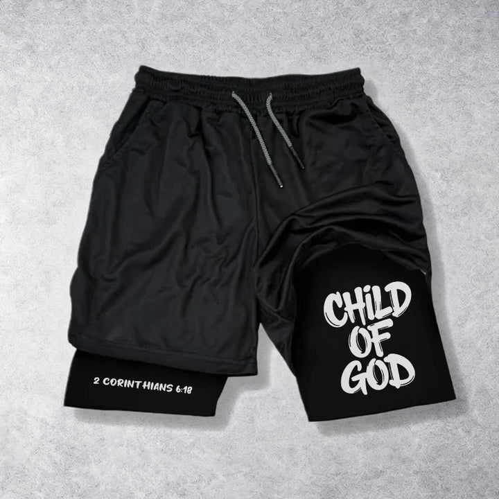 Christianartworkshop 2 Corinthians 6:18 Child Of God Performance Shorts - image 3