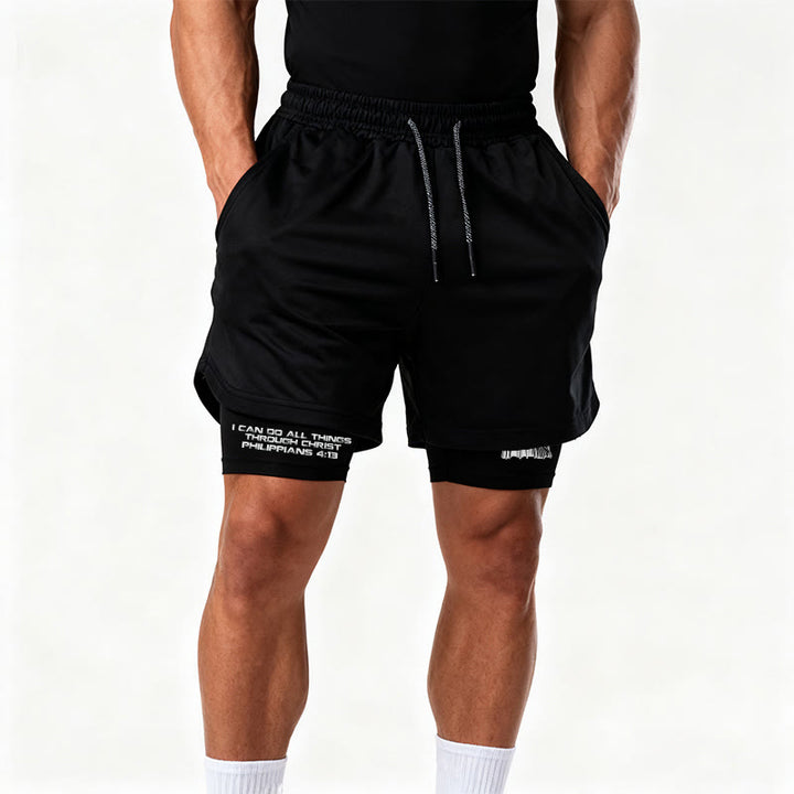 Christianartworkshop Philippians 4:13 I Can Do All Things Through Christ Performance Shorts - image 11