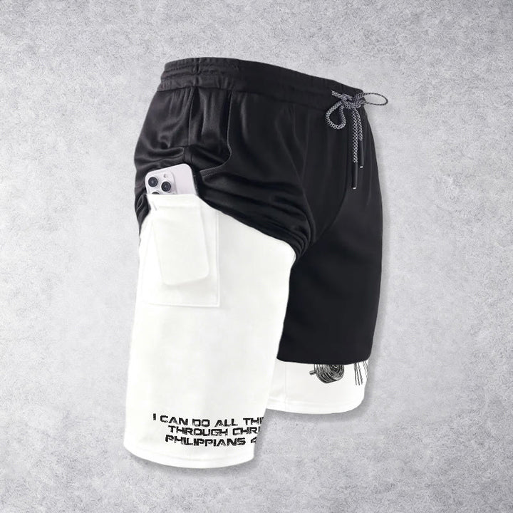 Christianartworkshop Philippians 4:13 I Can Do All Things Through Christ Performance Shorts - image 7