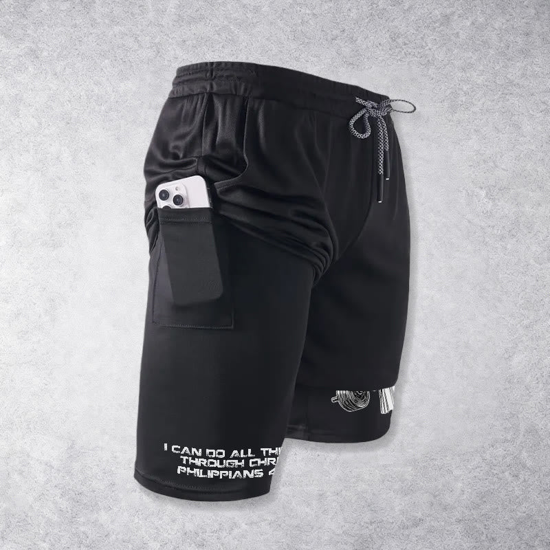Christianartworkshop Philippians 4:13 I Can Do All Things Through Christ Performance Shorts - image 15