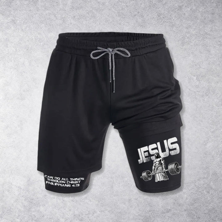 Christianartworkshop Philippians 4:13 I Can Do All Things Through Christ Performance Shorts - image 13