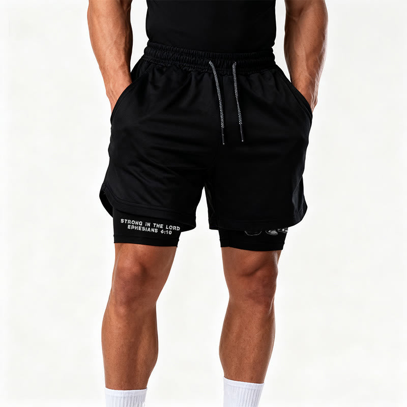Christianartworkshop Ephesians 6:10 Jesus Weightlifting Performance Shorts - image 10