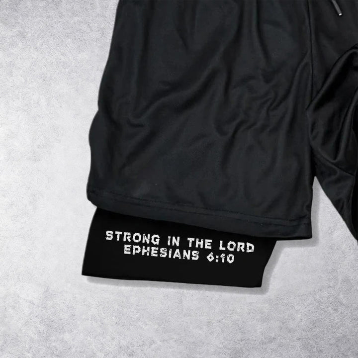 Christianartworkshop Ephesians 6:10 Jesus Weightlifting Performance Shorts - image 15