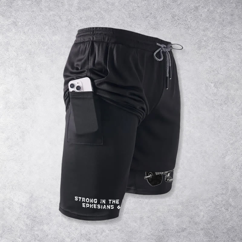 Christianartworkshop Ephesians 6:10 Jesus Weightlifting Performance Shorts - image 14
