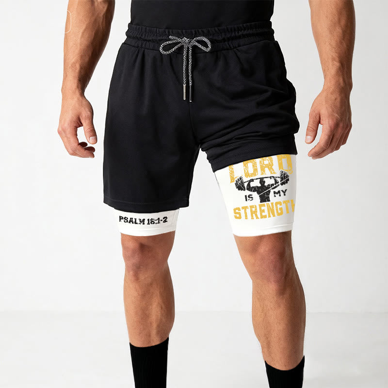Christianartworkshop Psalm 18:1-2 The Lord Is My Strength Performance Shorts - image 2
