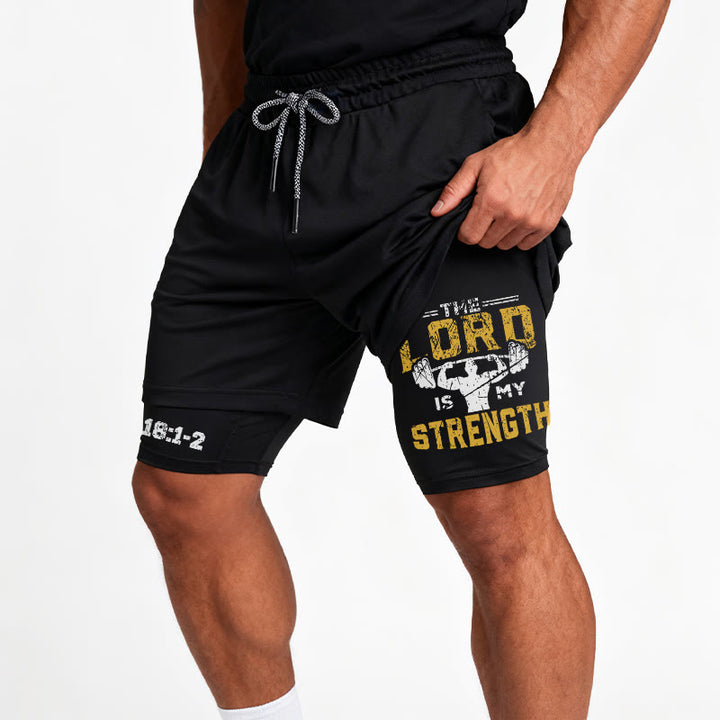 Christianartworkshop Psalm 18:1-2 The Lord Is My Strength Performance Shorts - image 11