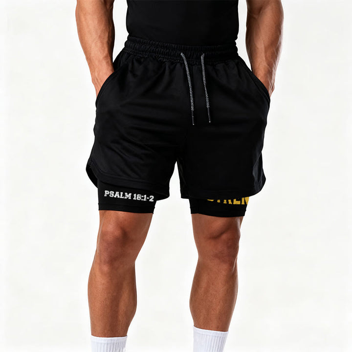 Christianartworkshop Psalm 18:1-2 The Lord Is My Strength Performance Shorts - image 10