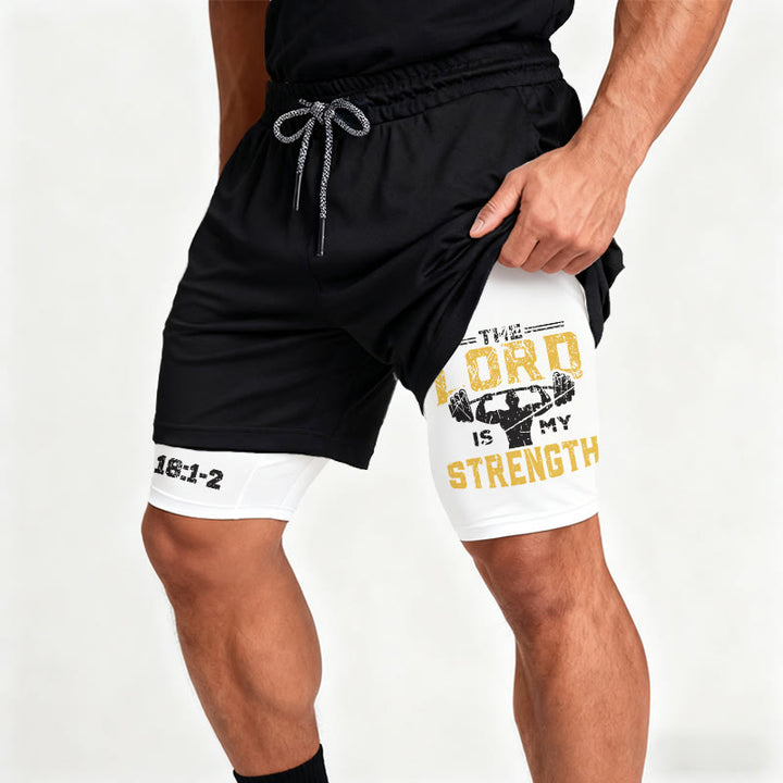 Christianartworkshop Psalm 18:1-2 The Lord Is My Strength Performance Shorts - image 4