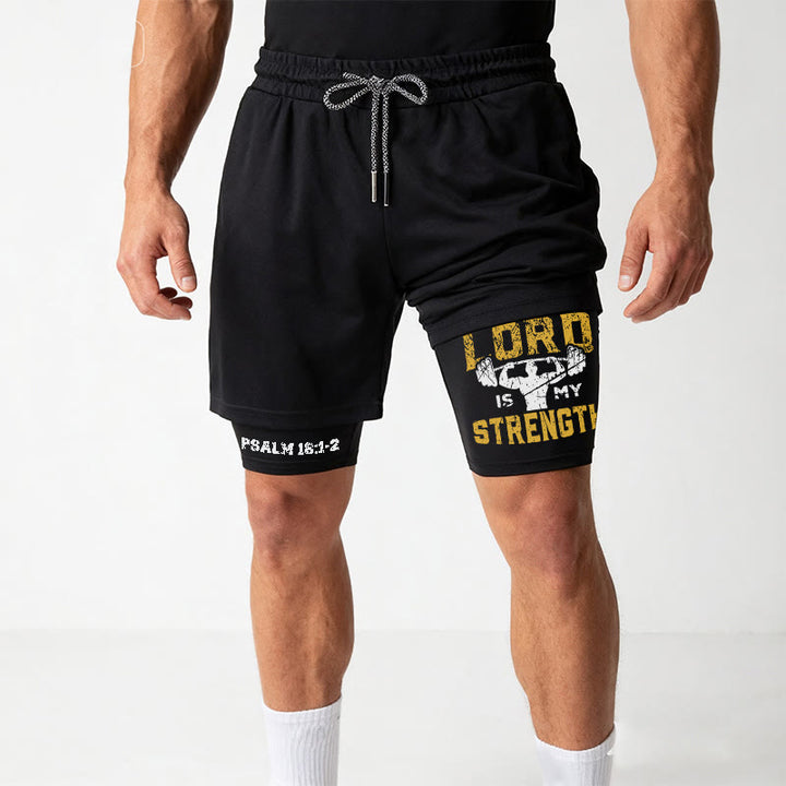 Christianartworkshop Psalm 18:1-2 The Lord Is My Strength Performance Shorts - image 12