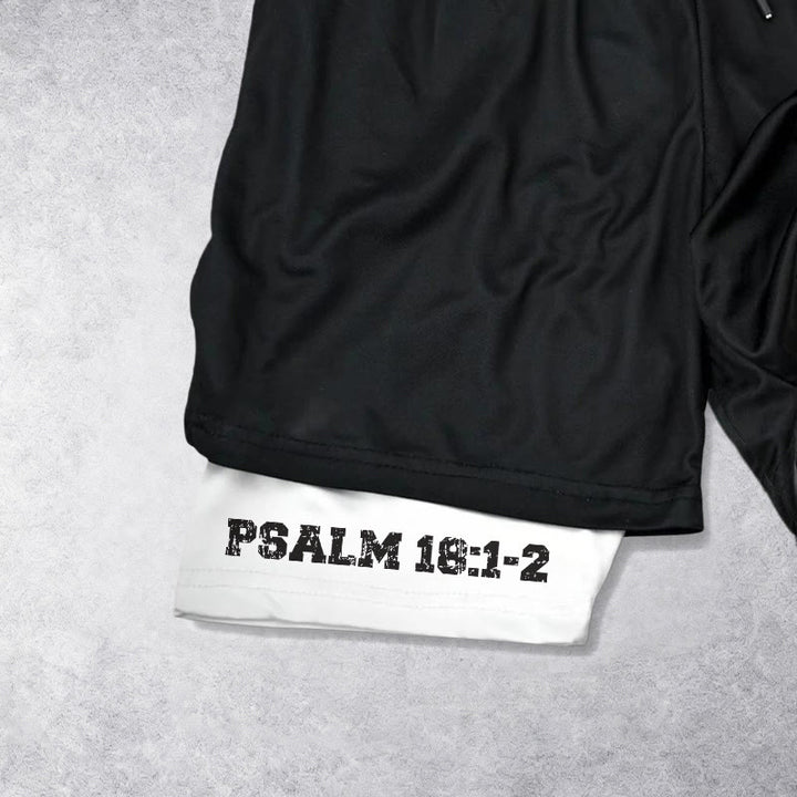 Christianartworkshop Psalm 18:1-2 The Lord Is My Strength Performance Shorts - image 7