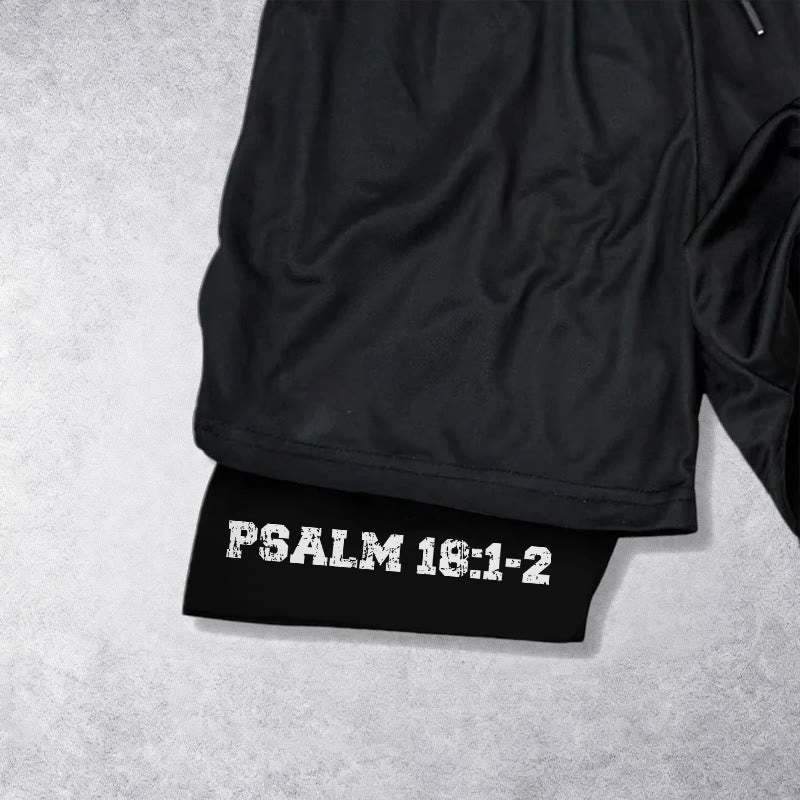 Christianartworkshop Psalm 18:1-2 The Lord Is My Strength Performance Shorts - image 15