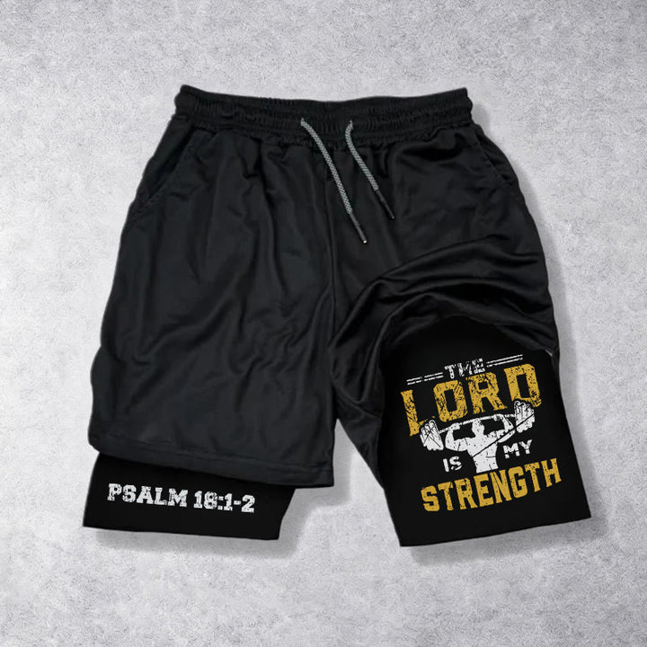 Christianartworkshop Psalm 18:1-2 The Lord Is My Strength Performance Shorts - image 14