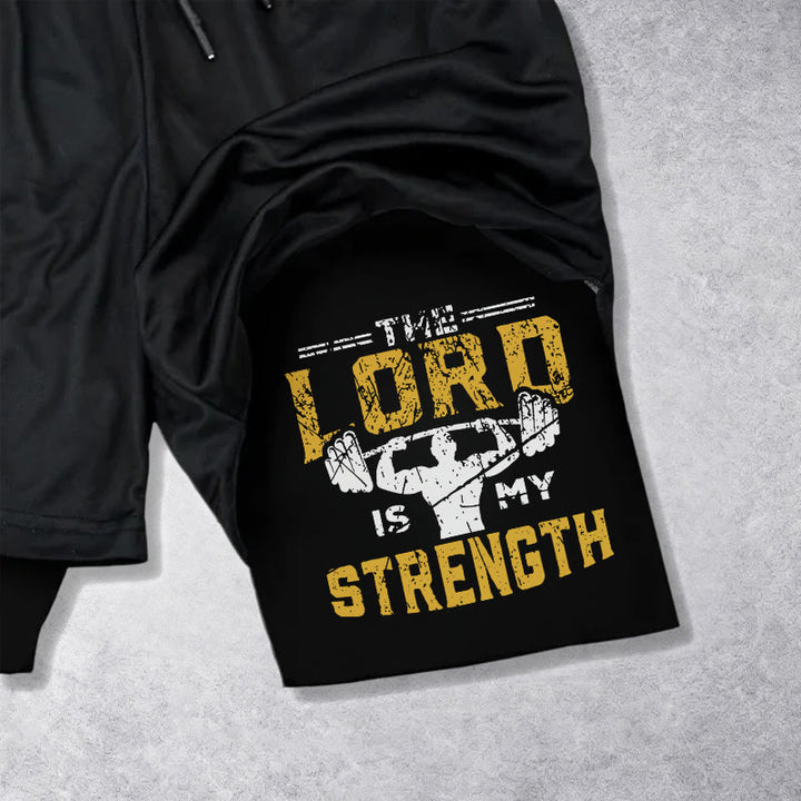 Christianartworkshop Psalm 18:1-2 The Lord Is My Strength Performance Shorts - image 16
