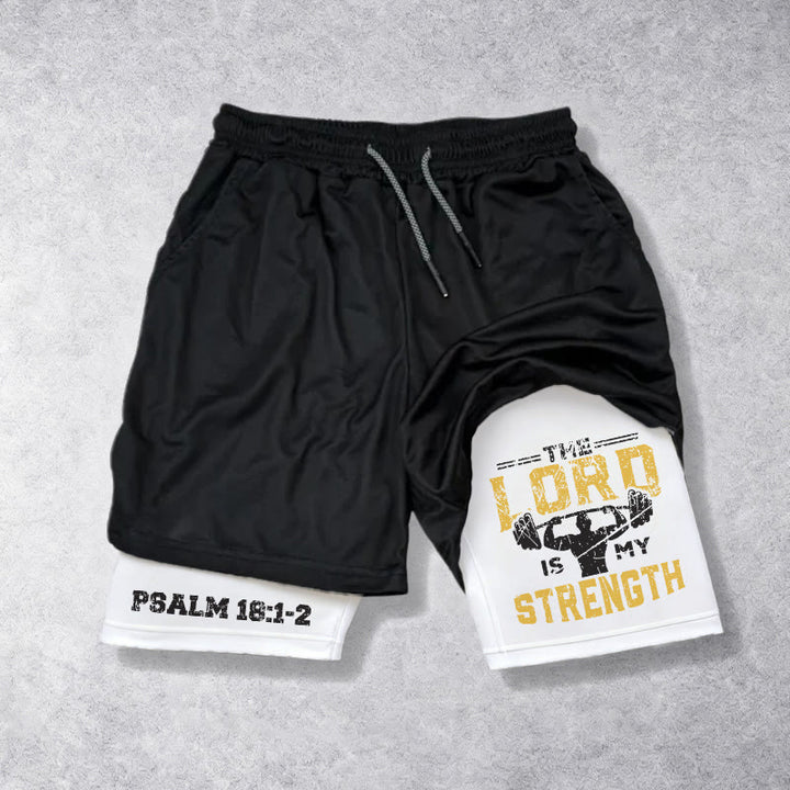 Christianartworkshop Psalm 18:1-2 The Lord Is My Strength Performance Shorts - image 5