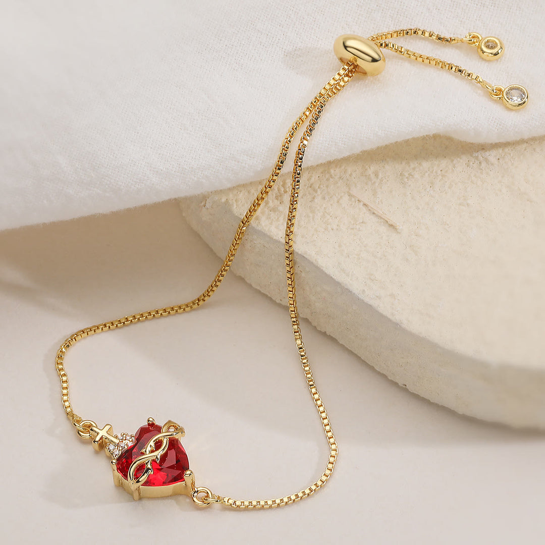 Christianartworkshop Elegant Sacred Heart Devotion Bracelet: Embodying Christ's Love And Spiritual Strength - E - image 5