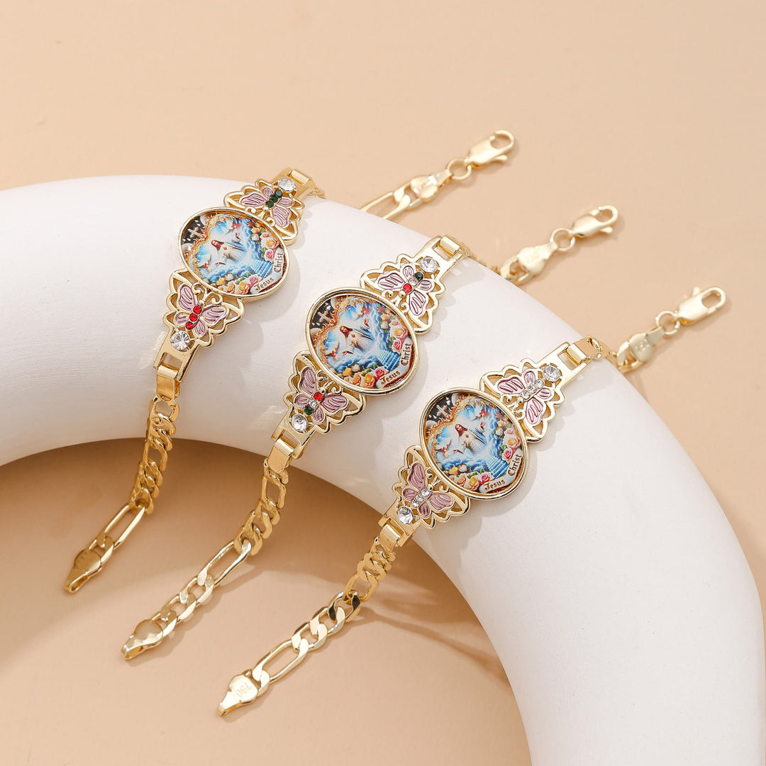 Christianartworkshop Jesus Christ & Butterfly Bracelet: Elevating Daily Devotion With Sacred Symbolism - image 0