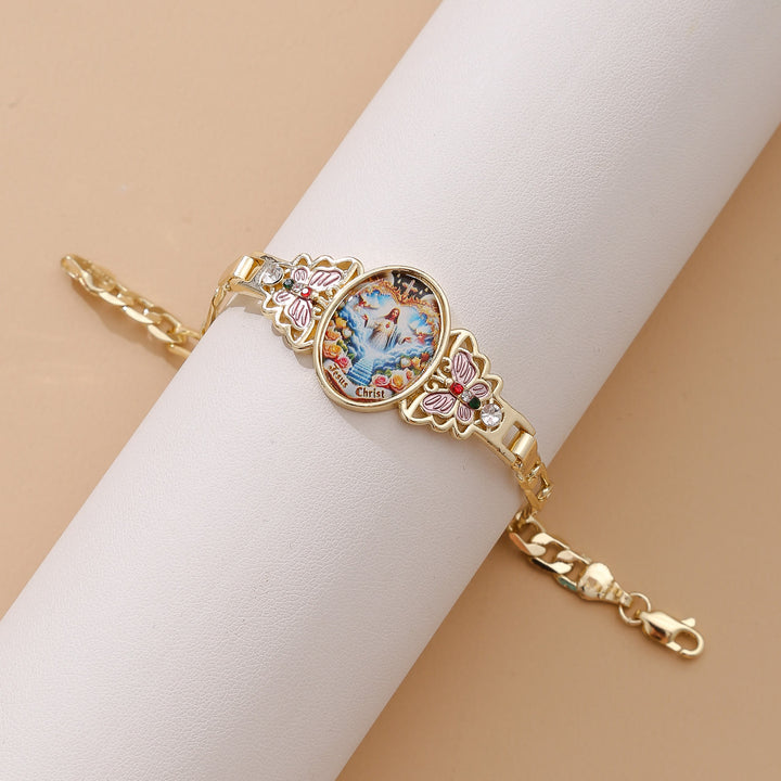 Christianartworkshop Jesus Christ & Butterfly Bracelet: Elevating Daily Devotion With Sacred Symbolism - Colored Butterfly - image 4