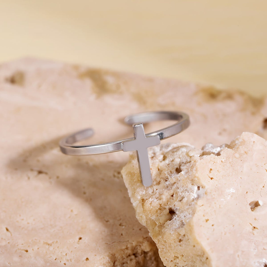 Christianartworkshop Minimalist Cross Open Ring: A Symbol Of Devout Faith & Spiritual Grace - image 7