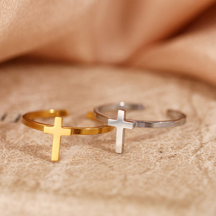 Christianartworkshop Minimalist Cross Open Ring: A Symbol Of Devout Faith & Spiritual Grace - image 8