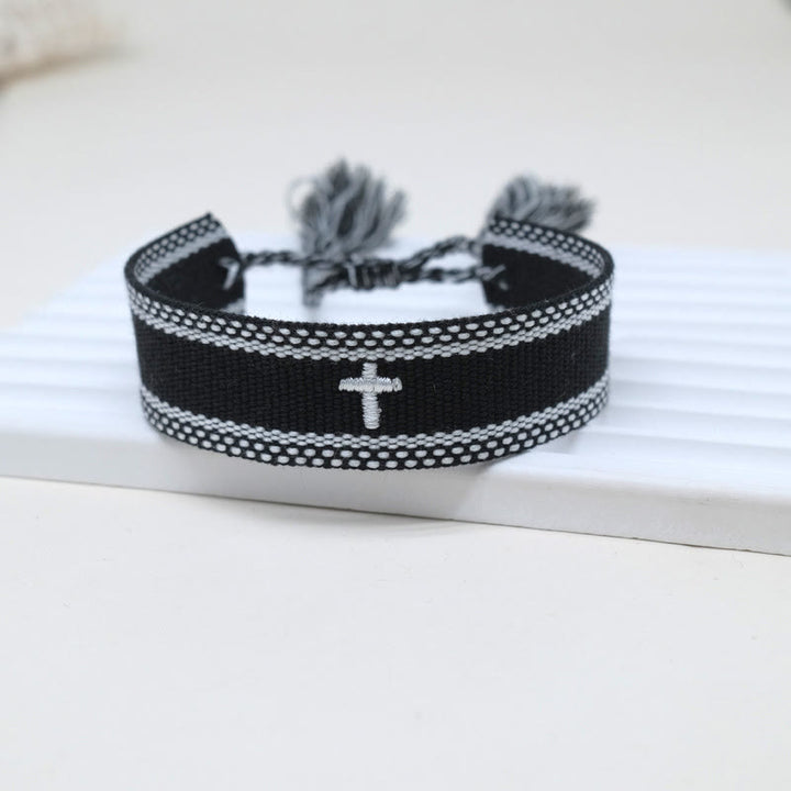 Christianartworkshop Sacred Cross Woven Tassel Bracelet: Elevate Your Faith With Sweet, Devout Style - B - image 7
