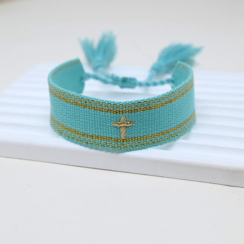 Christianartworkshop Sacred Cross Woven Tassel Bracelet: Elevate Your Faith With Sweet, Devout Style - I - image 14