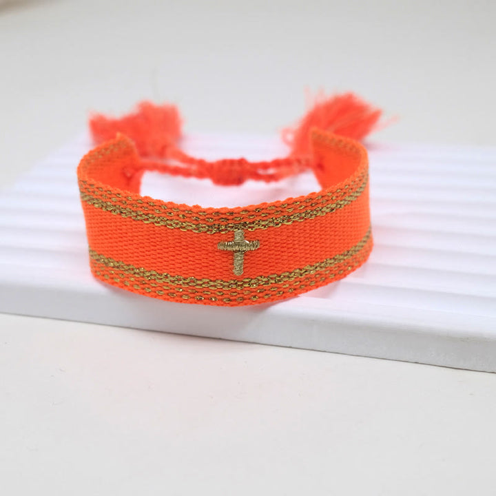 Christianartworkshop Sacred Cross Woven Tassel Bracelet: Elevate Your Faith With Sweet, Devout Style - G - image 12