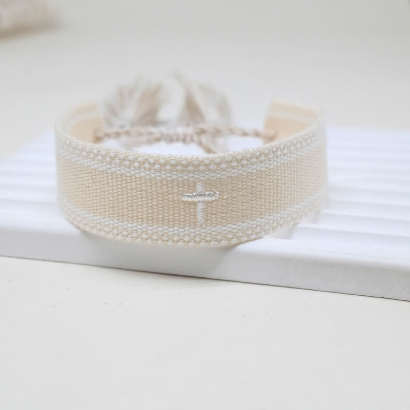 Christianartworkshop Sacred Cross Woven Tassel Bracelet: Elevate Your Faith With Sweet, Devout Style - R - image 23