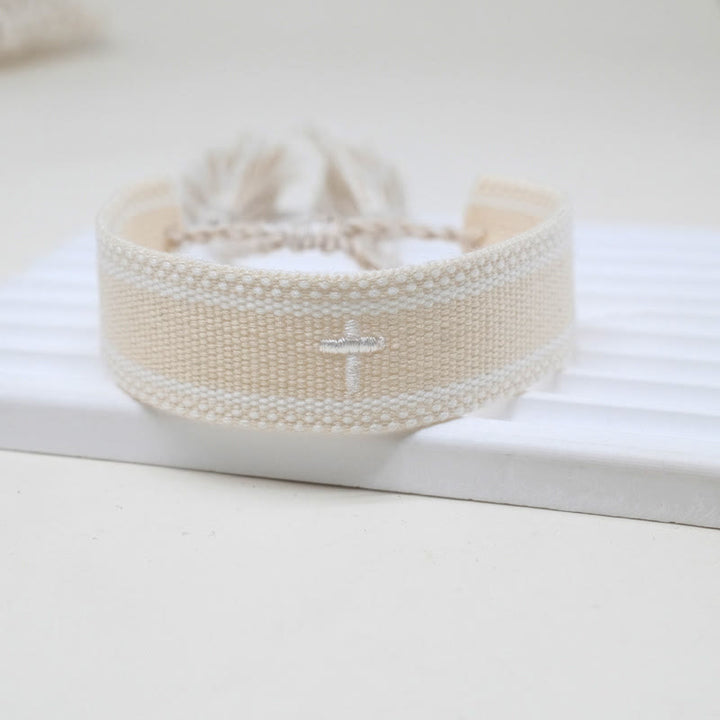 Christianartworkshop Sacred Cross Woven Tassel Bracelet: Elevate Your Faith With Sweet, Devout Style - R - image 23