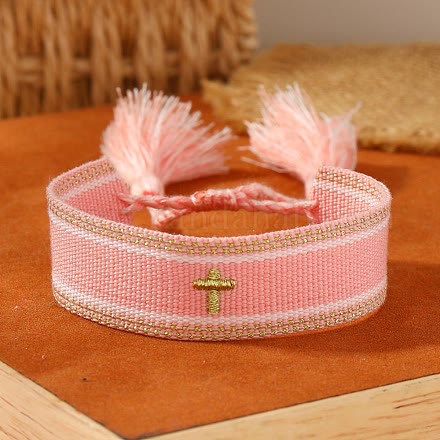 Christianartworkshop Sacred Cross Woven Tassel Bracelet: Elevate Your Faith With Sweet, Devout Style - image 0