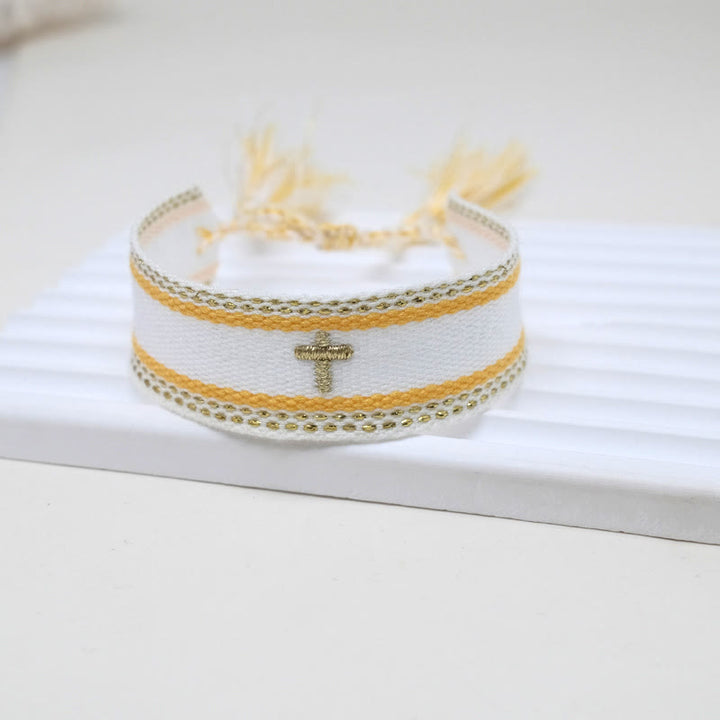 Christianartworkshop Sacred Cross Woven Tassel Bracelet: Elevate Your Faith With Sweet, Devout Style - H - image 13