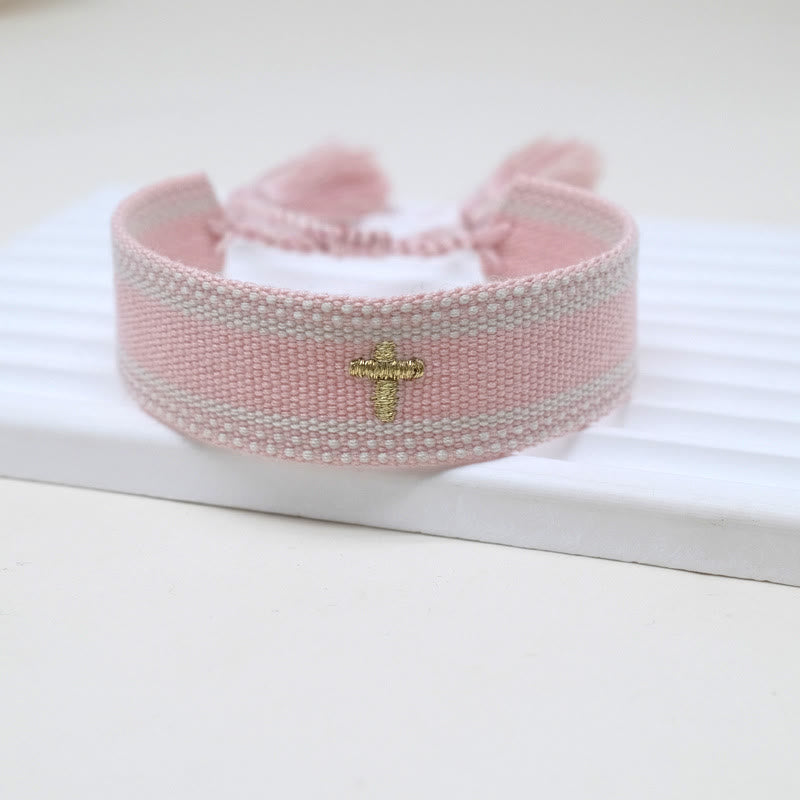 Christianartworkshop Sacred Cross Woven Tassel Bracelet: Elevate Your Faith With Sweet, Devout Style - F - image 11
